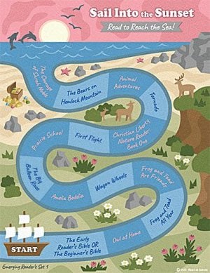 Sail Into the Sunset Progress Chart (with stickers)